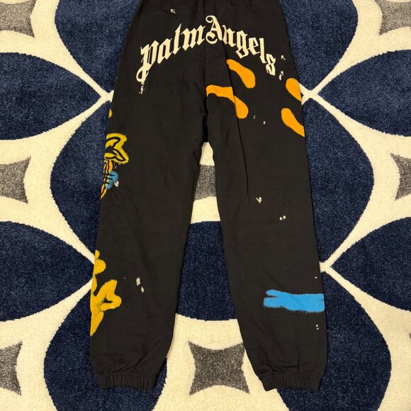 Palm Angles Cartoon Palm Trees Black Sweatpants Mens Large - Picture 3 of 3